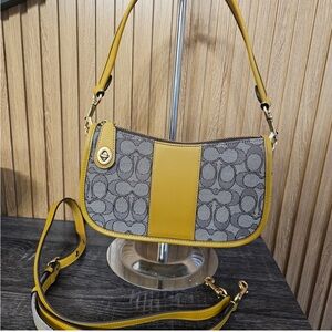 Coach Swinger Bag Yellow & Gray